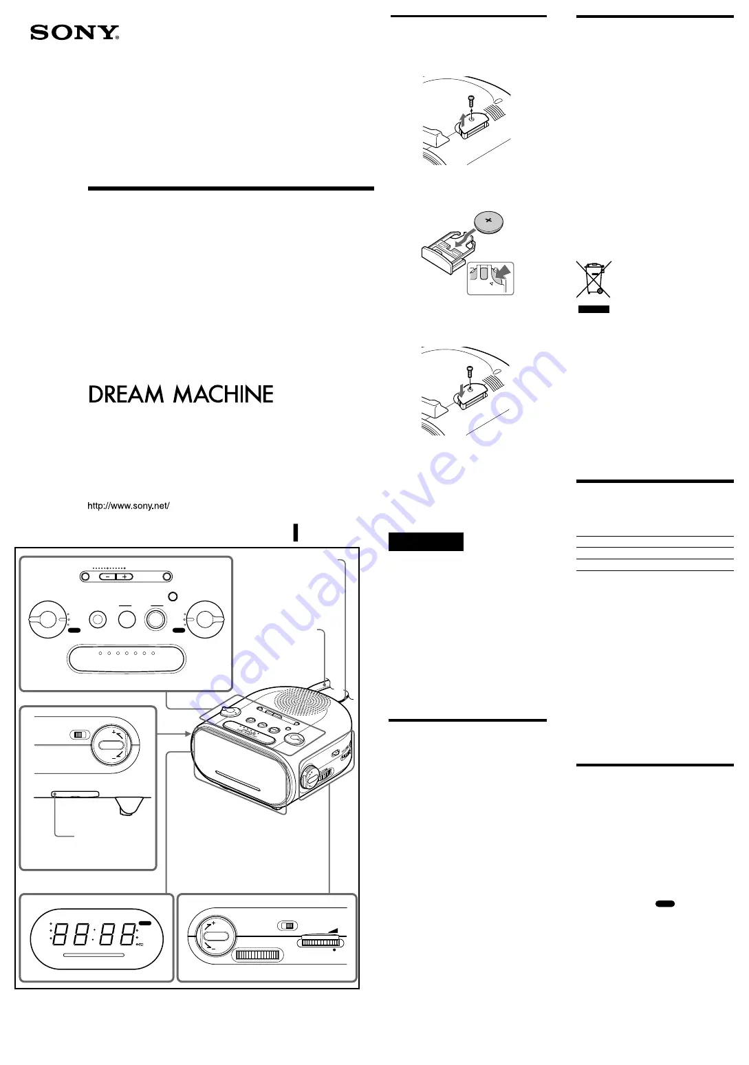 Sony ICF ICF-C318 Operating Instructions Download Page 1