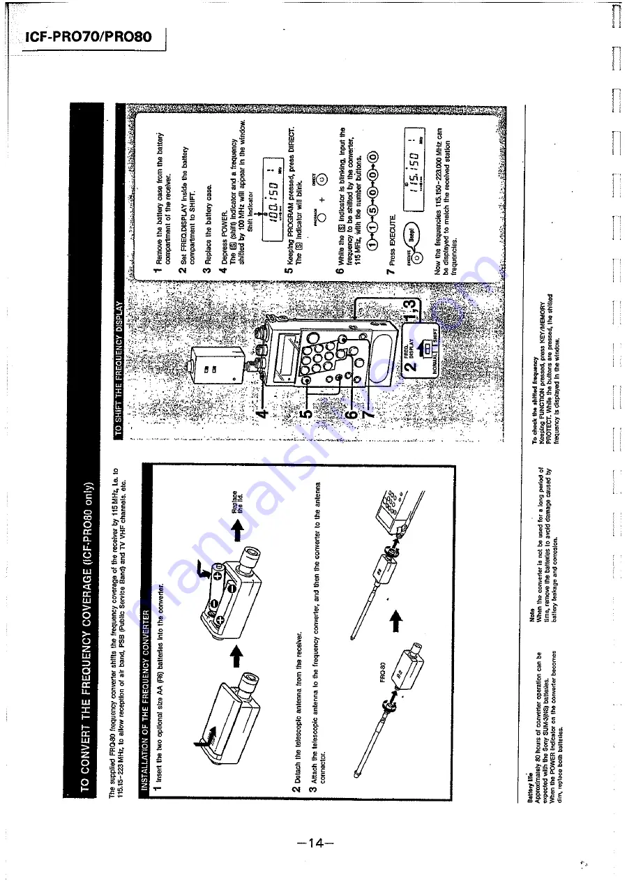 Sony ICF-PRO70 Service Manual Download Page 14