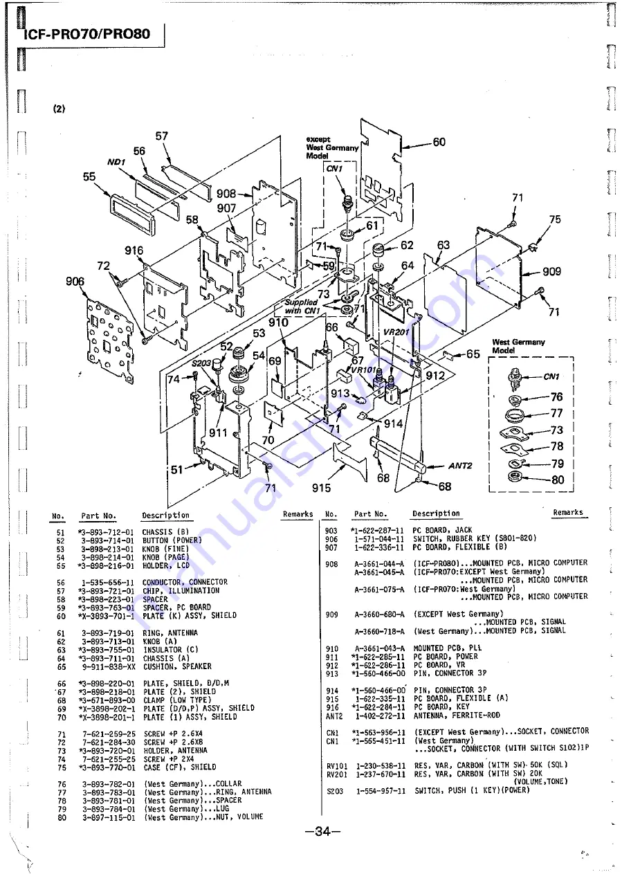 Sony ICF-PRO70 Service Manual Download Page 28