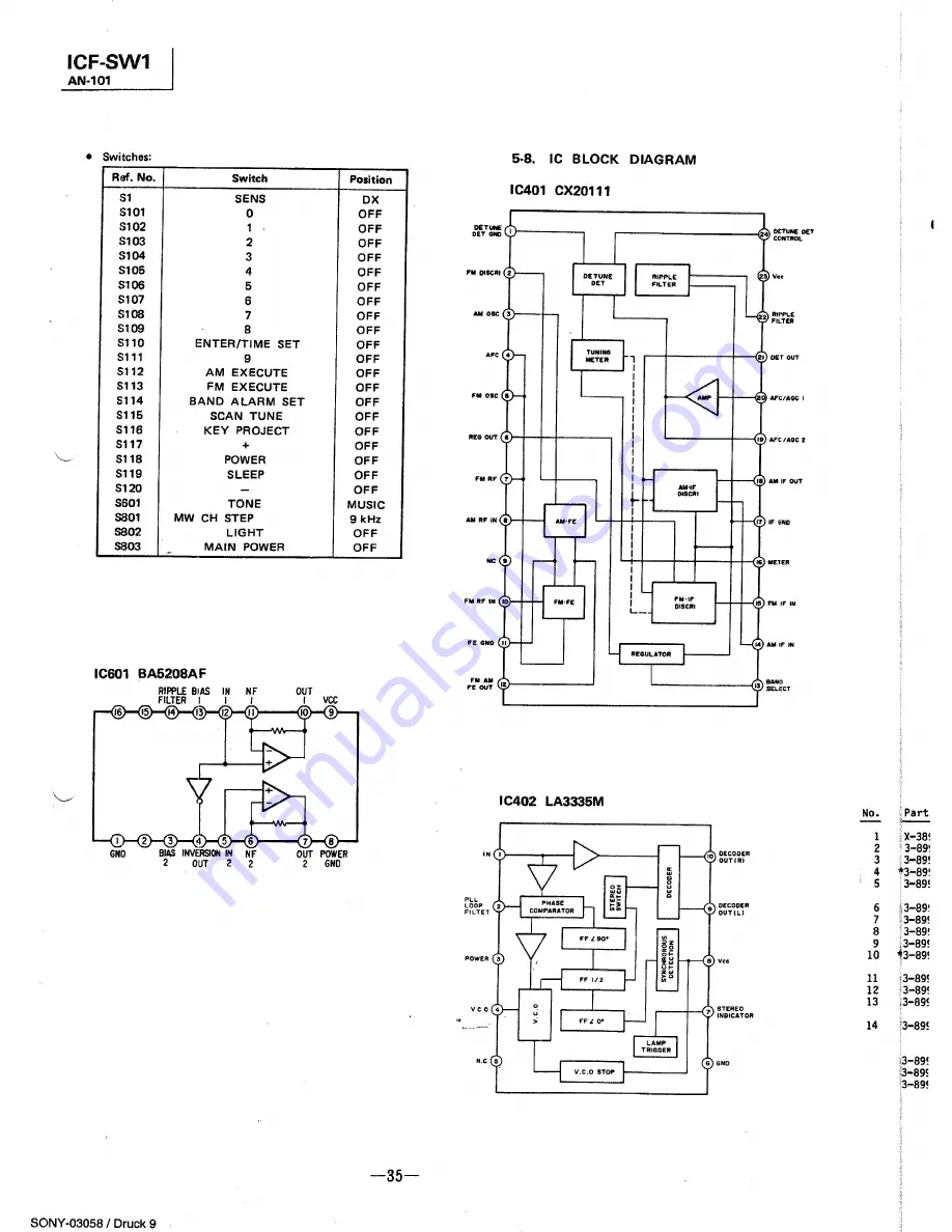 Sony ICF-SW1 Скачать руководство пользователя страница 39