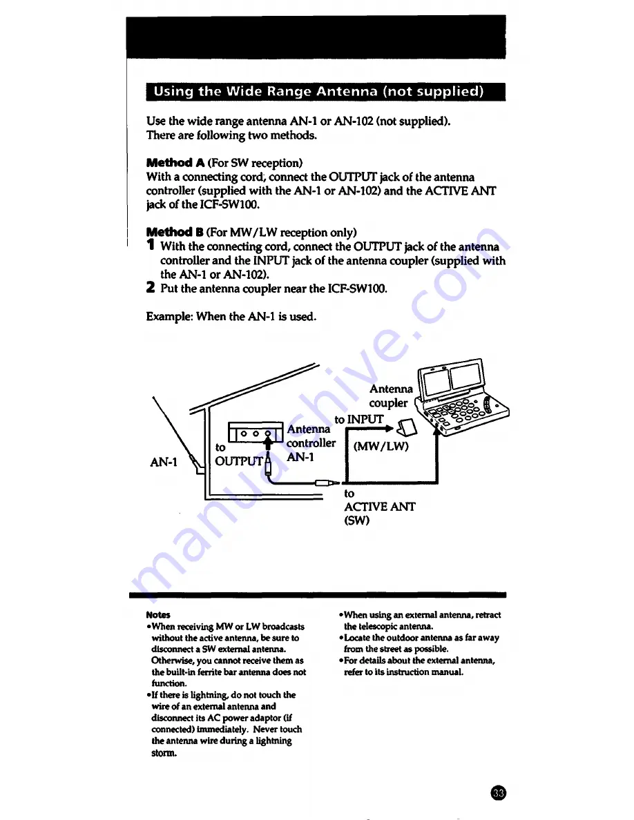 Sony ICF-SW1005 Скачать руководство пользователя страница 33