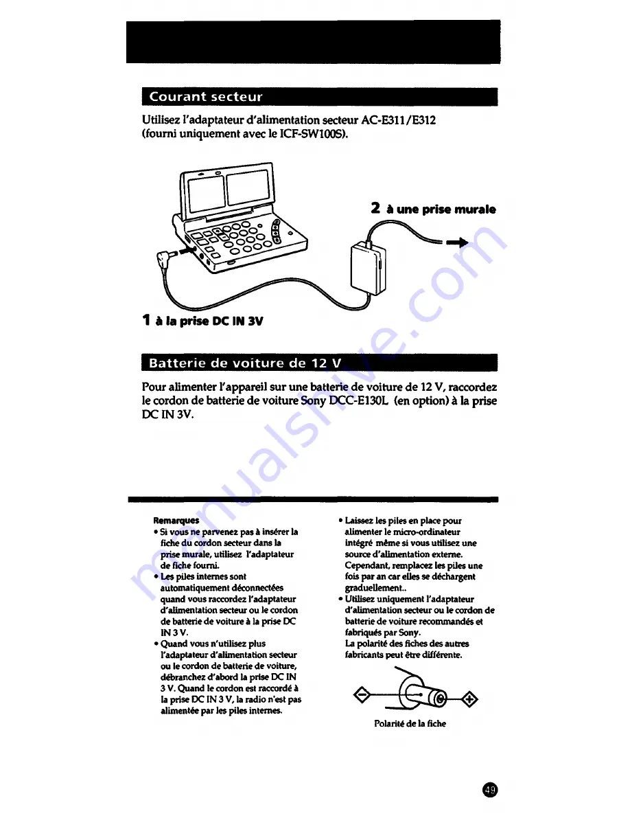 Sony ICF-SW1005 Скачать руководство пользователя страница 49