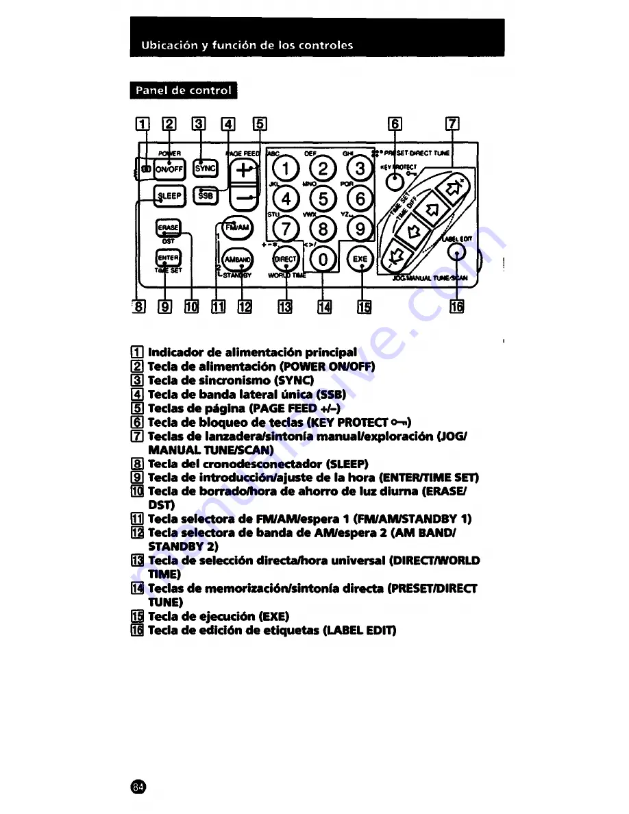 Sony ICF-SW1005 Скачать руководство пользователя страница 84