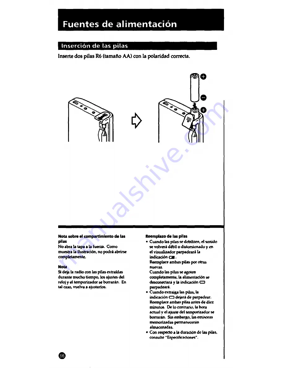 Sony ICF-SW1005 Operating Lnstructions Download Page 86