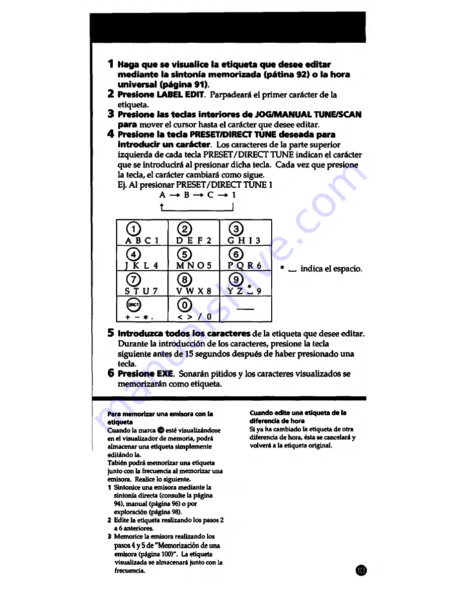 Sony ICF-SW1005 Operating Lnstructions Download Page 103