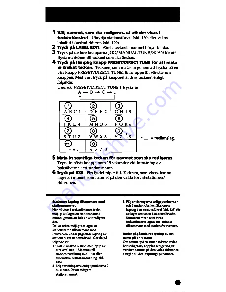 Sony ICF-SW1005 Operating Lnstructions Download Page 141