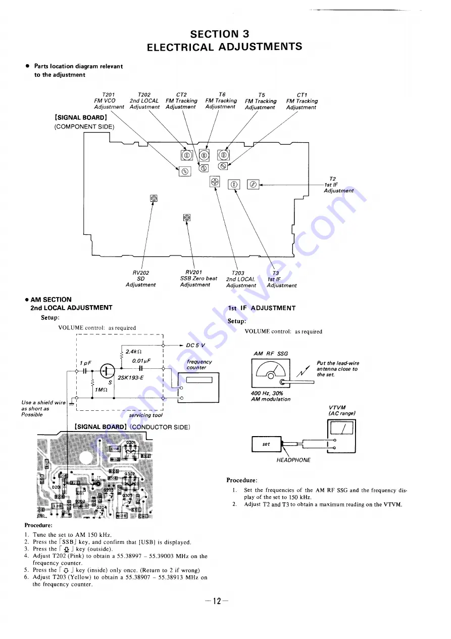 Sony ICF-SW100E Service Manual Download Page 12