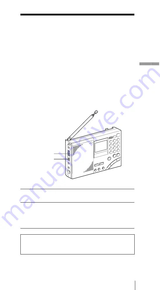 Sony ICF-SW7600GR - Portable Radio Operating Instructions Manual Download Page 61