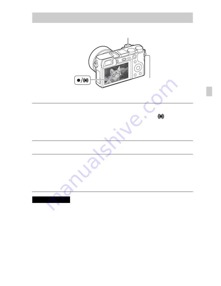 Sony ILCE-6000 Instruction Manual Download Page 23