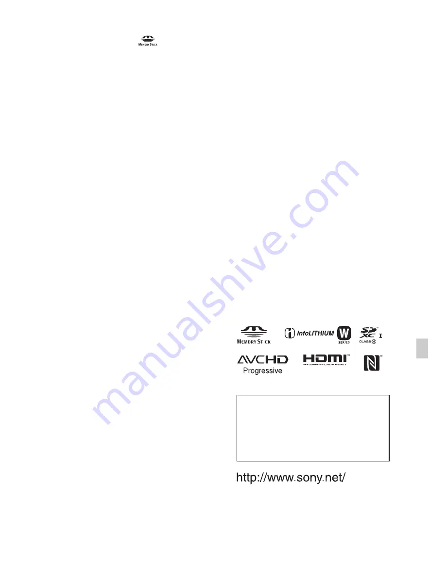 Sony ILCE-6000 Instruction Manual Download Page 301