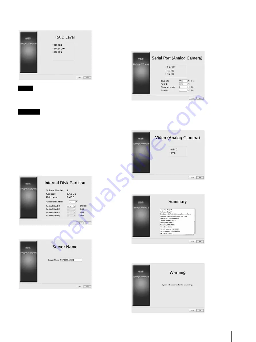 Sony IPELA NSR Series Installation Manual Download Page 269