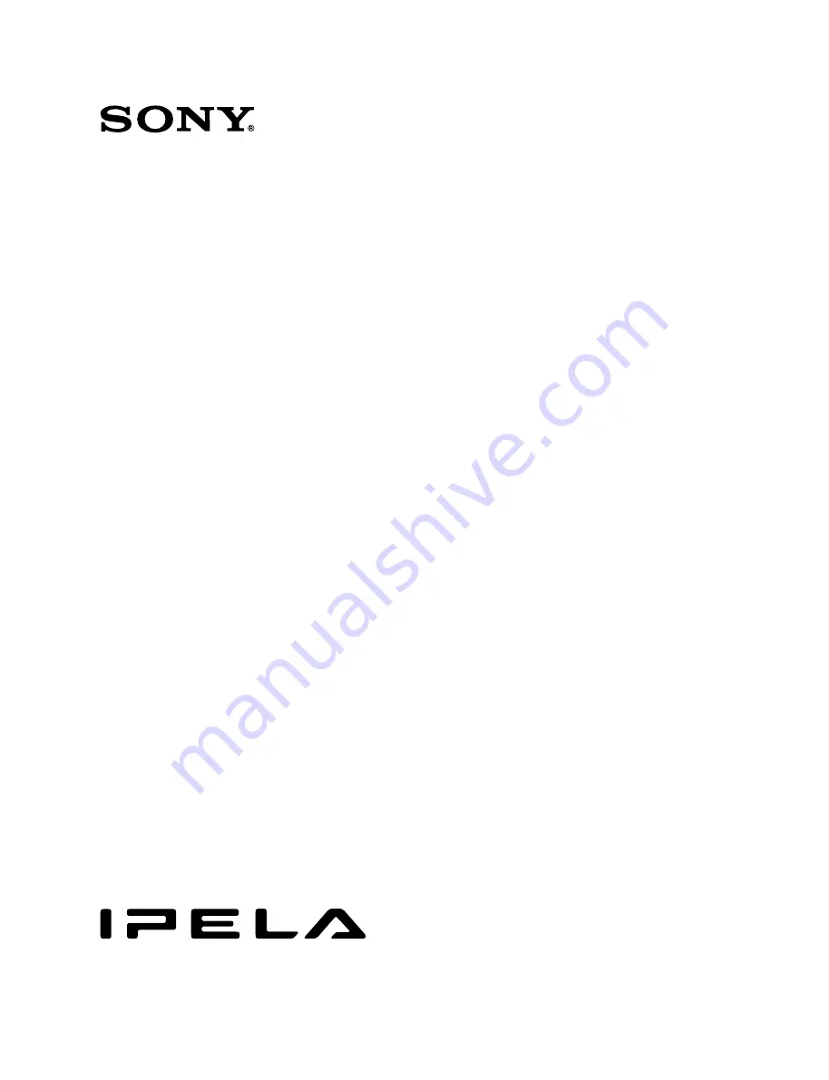 Sony IPELA SNC-CS10 Service Manual Download Page 1