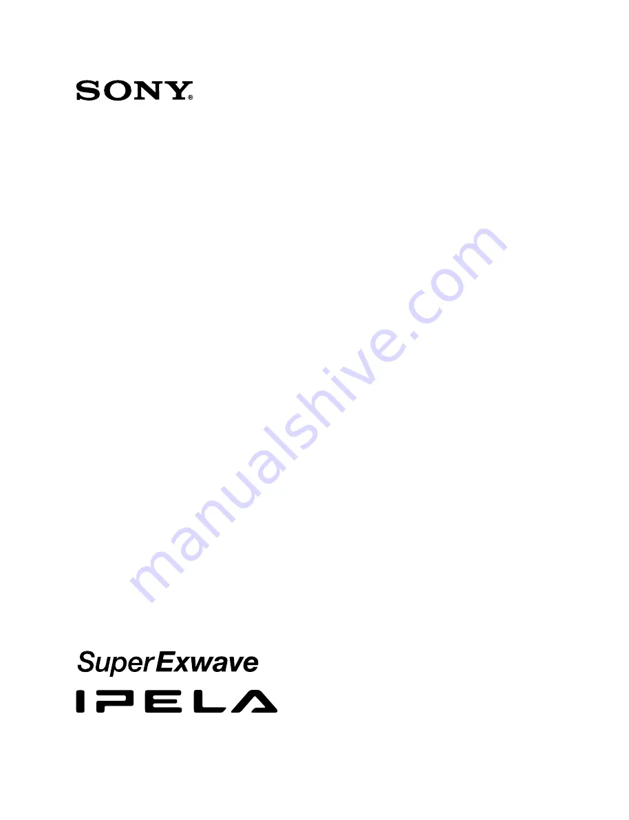 Sony Ipela SNC-CS50N Service Manual Download Page 1