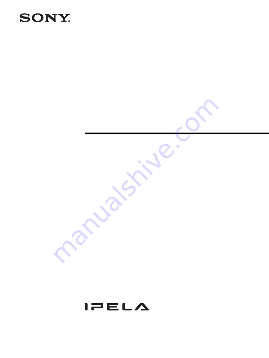 Sony IPELA SNC-DF70N User Manual Download Page 1