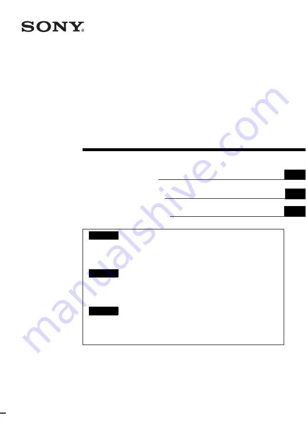 Sony IPELA SNC-RZ30N Install Manual Download Page 1