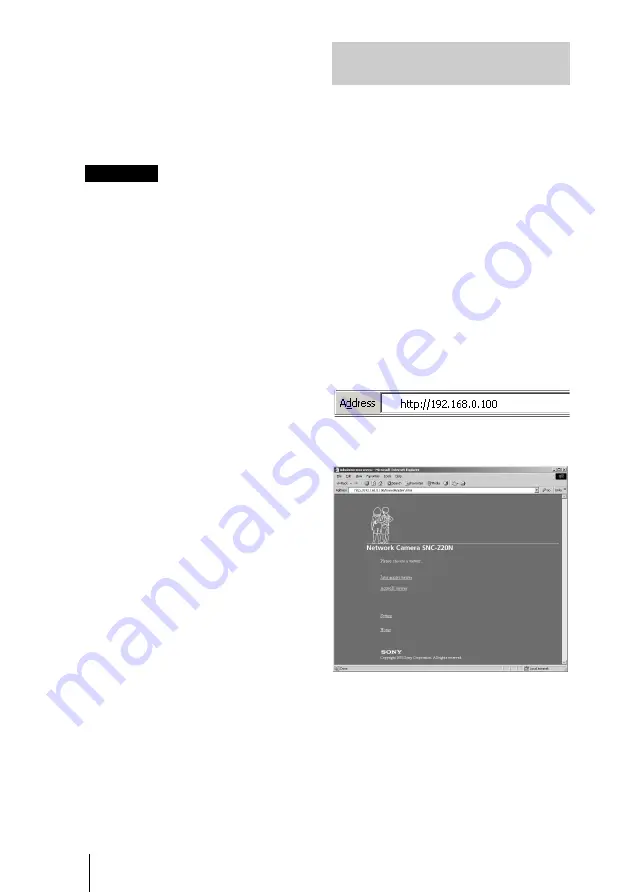 Sony IPELA SNC-Z20N Installation Manual Download Page 66