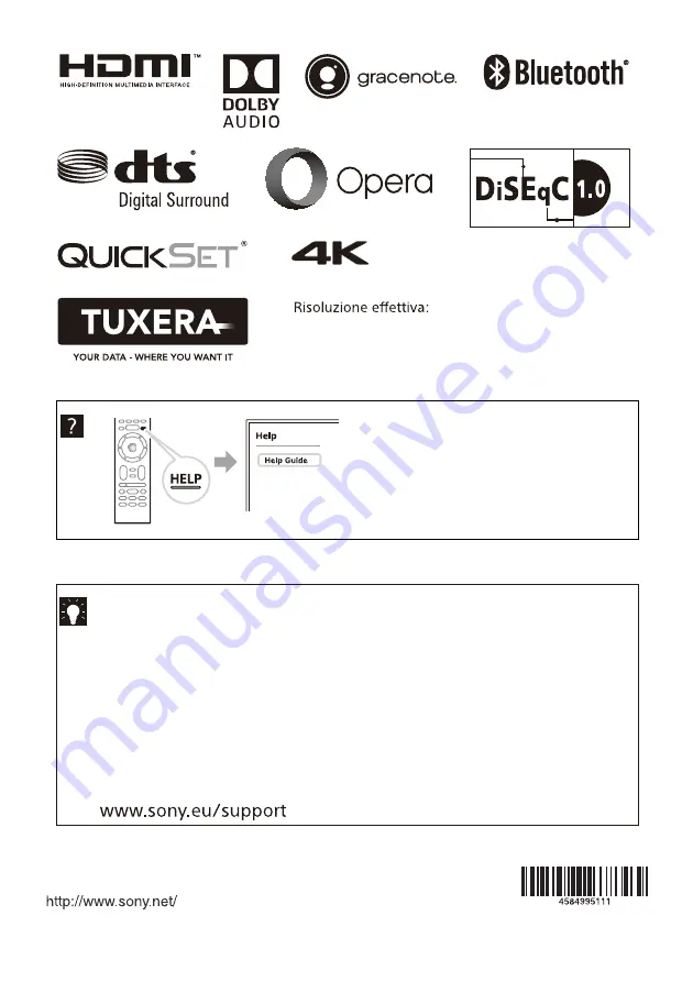 Sony KD-65XD750 SERIES Reference Manual Download Page 308