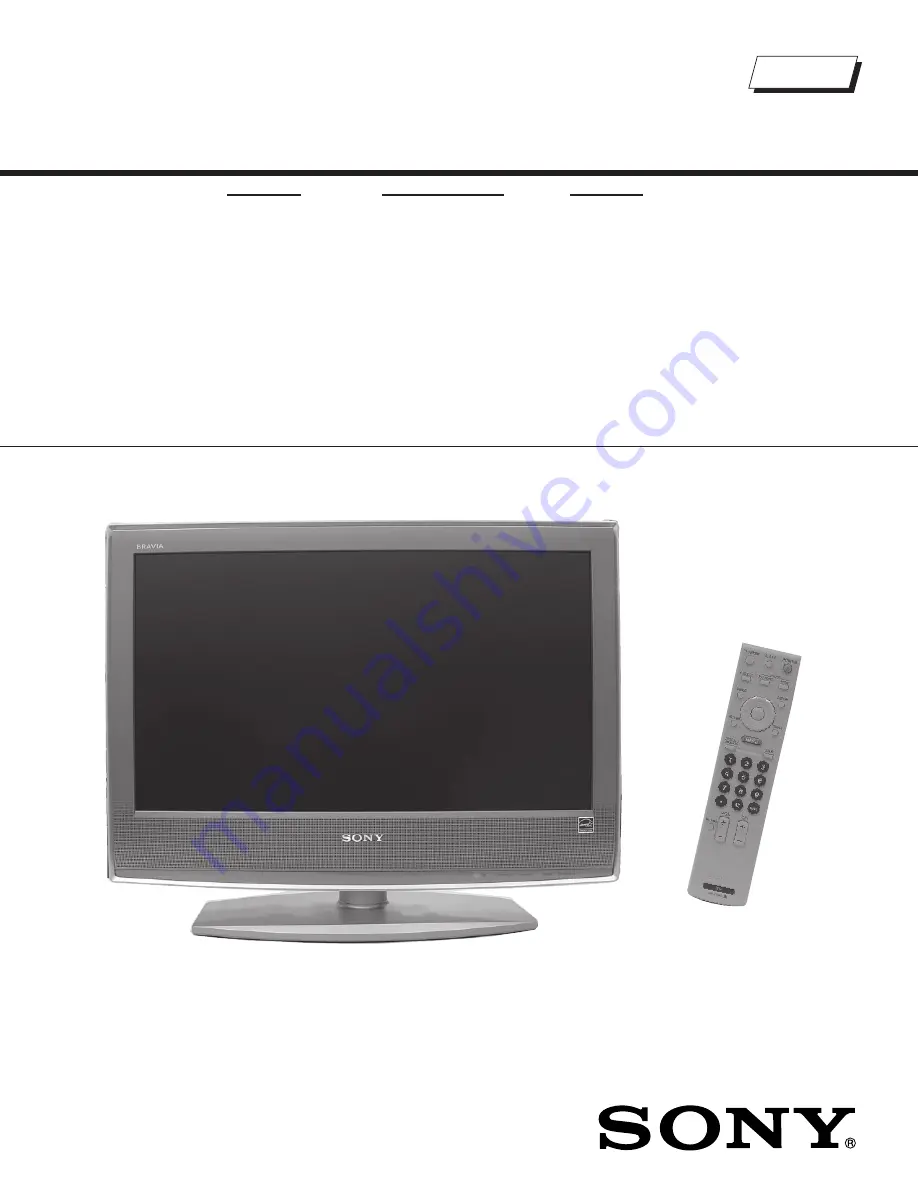 Sony KDL-32S2000 - Bravia Lcd Hdtv Service Manual Download Page 2