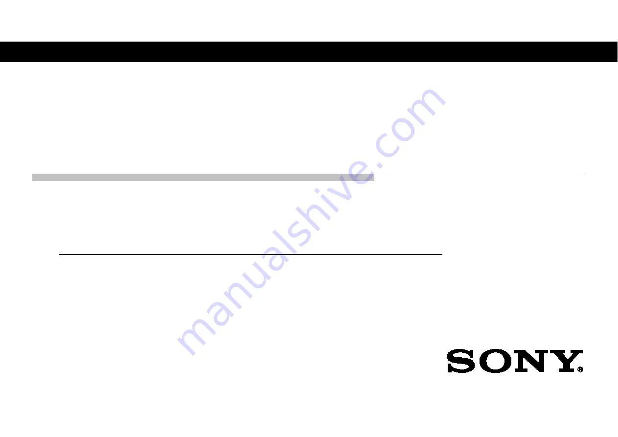 Sony KDL-50W665F Service Manual Download Page 1