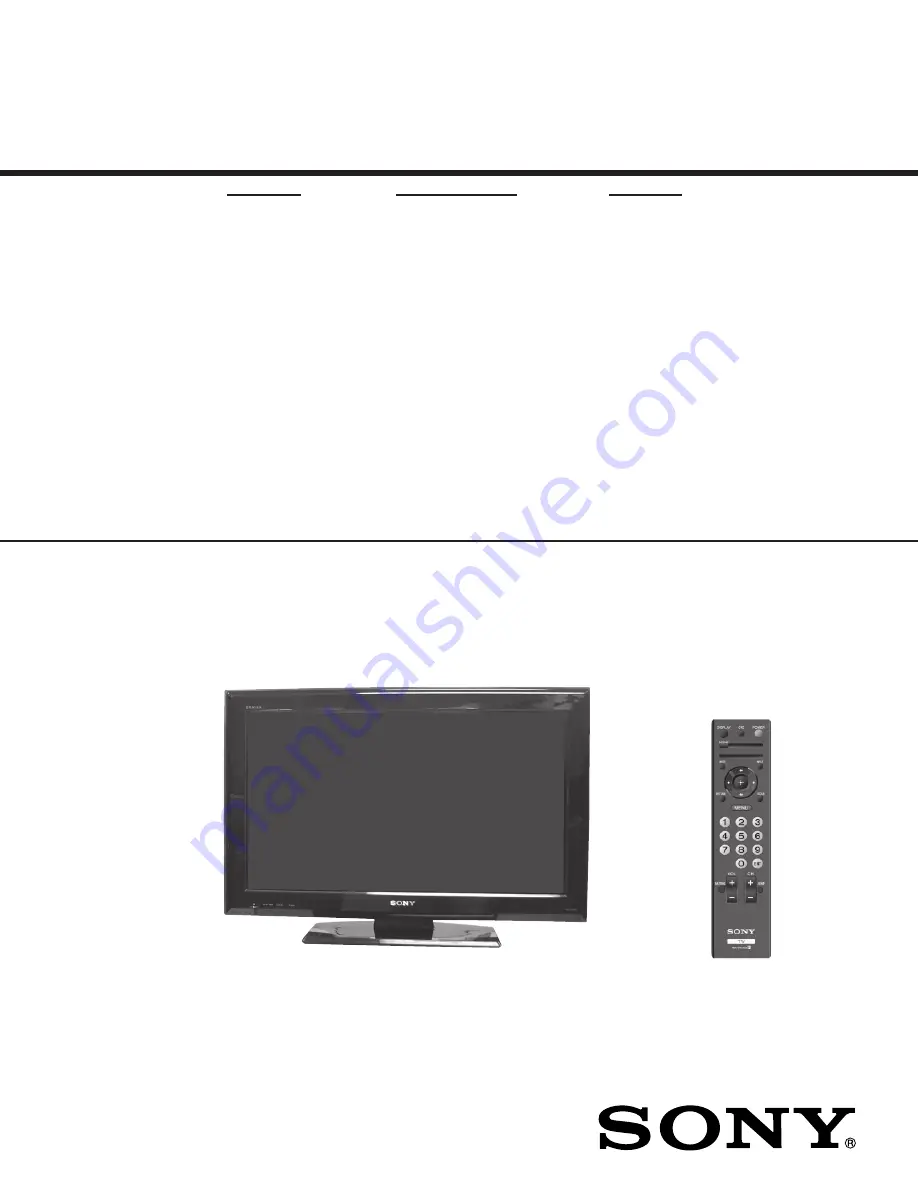 Sony KLV-32L500A Service Manual Download Page 2