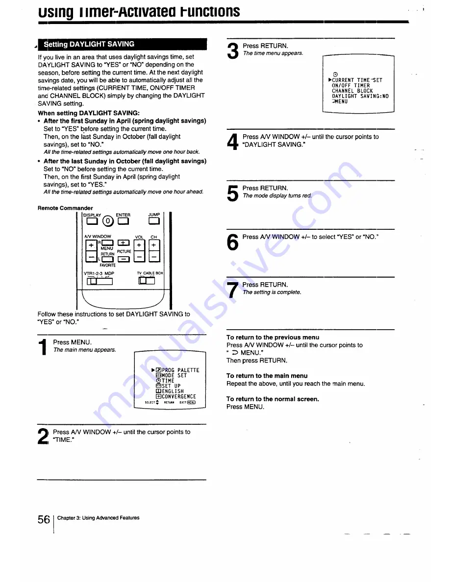 Sony KP-41 EXR96 Operating Instructions Manual Download Page 56