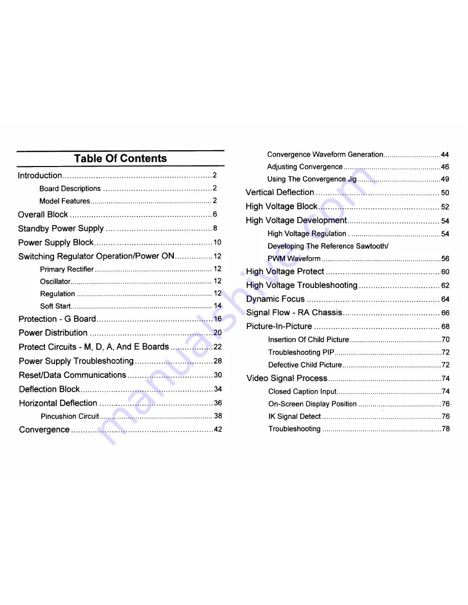 Sony KP-41T15 Operating Instructions/ Manual de instrucciones Training Manual Download Page 3