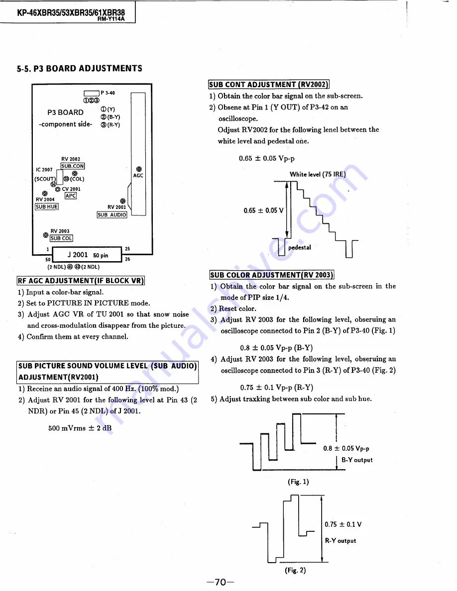 Sony KP-46XBR35 Service Manual Download Page 66