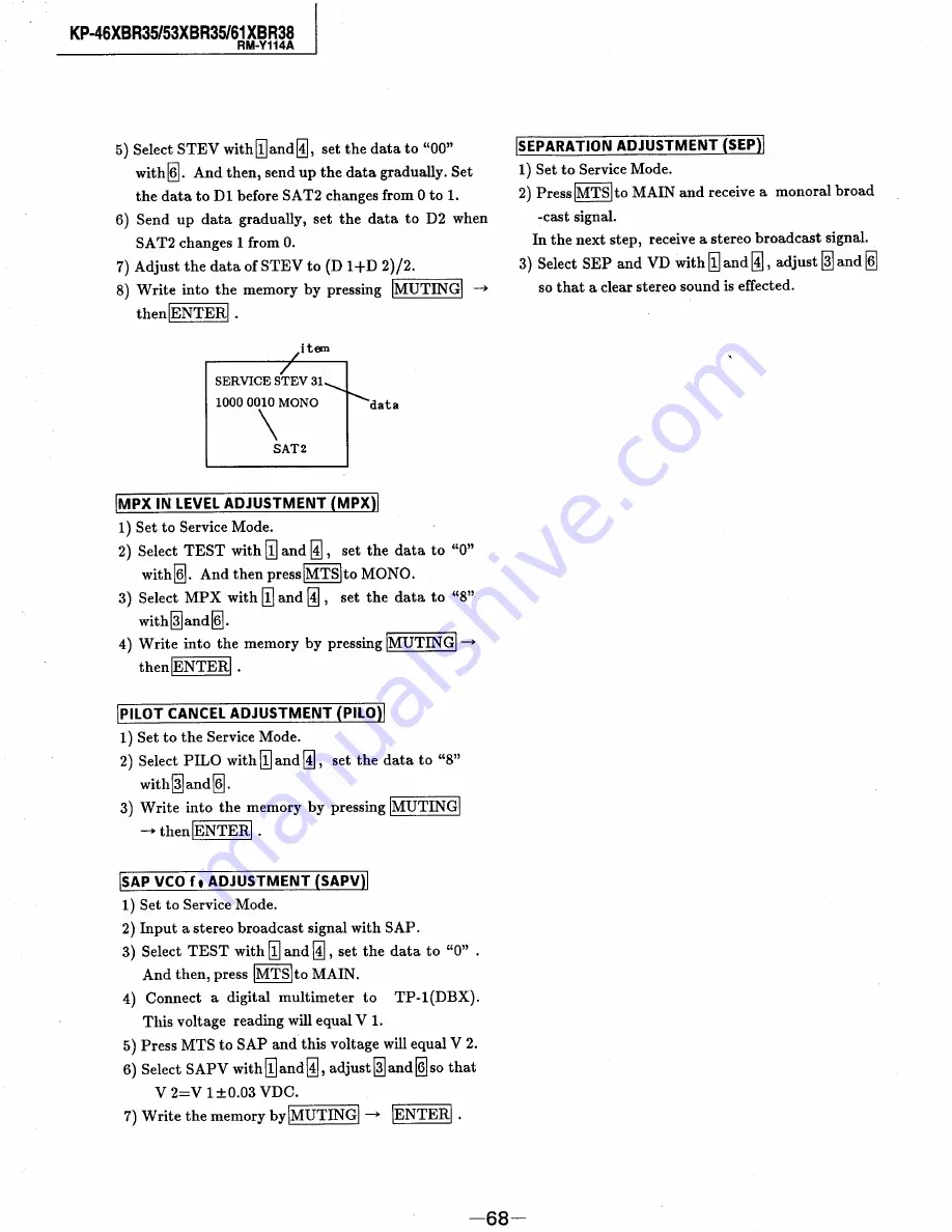 Sony KP-46XBR35 Service Manual Download Page 89