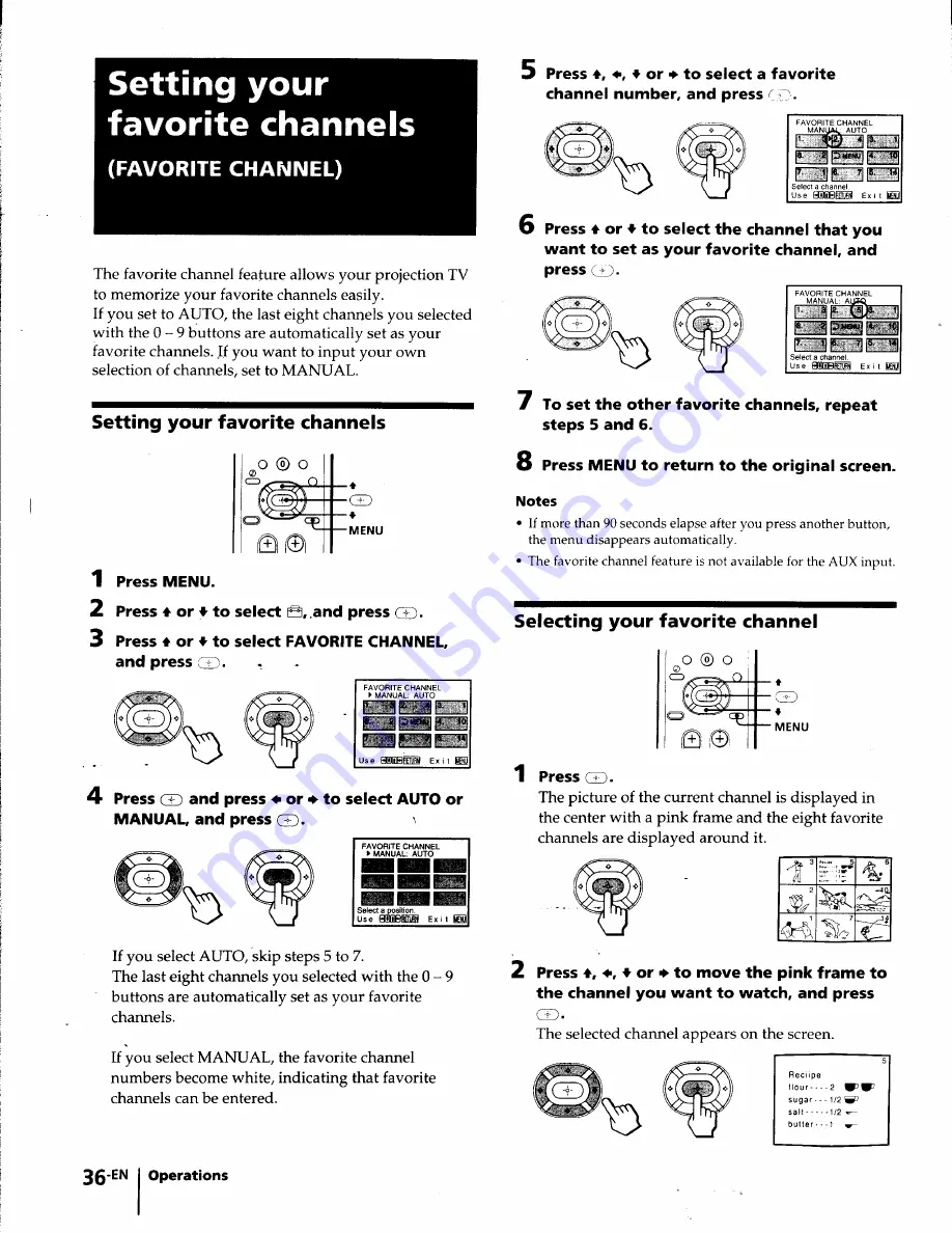 Sony KP-48V45 Operating Instructions Manual Download Page 36