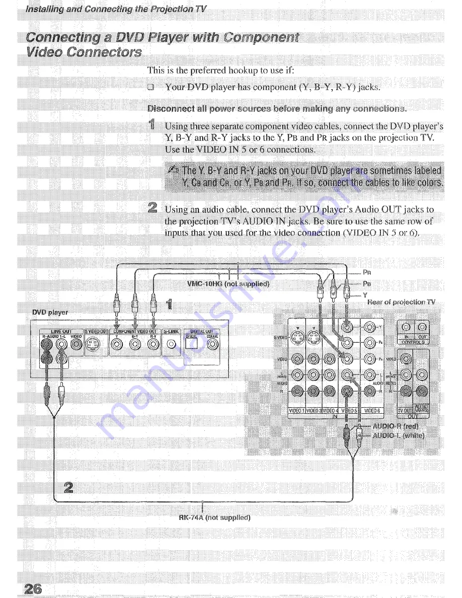 Sony KP 51HW40 Operating Instruction Download Page 26