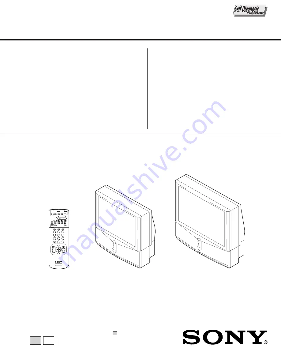 Sony KP-HR53KR Service Manual Download Page 1