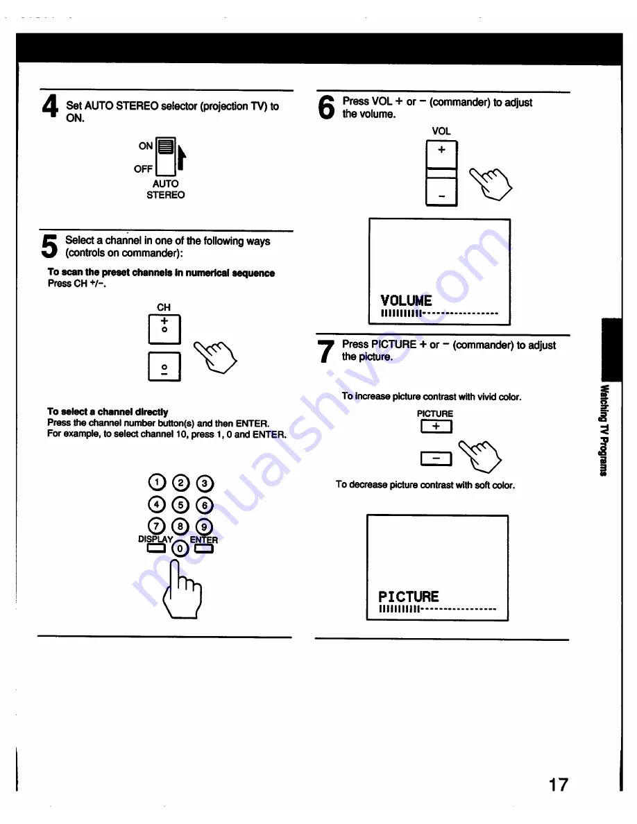 Sony KPR-46CX35 Operating Instructions Manual Download Page 17