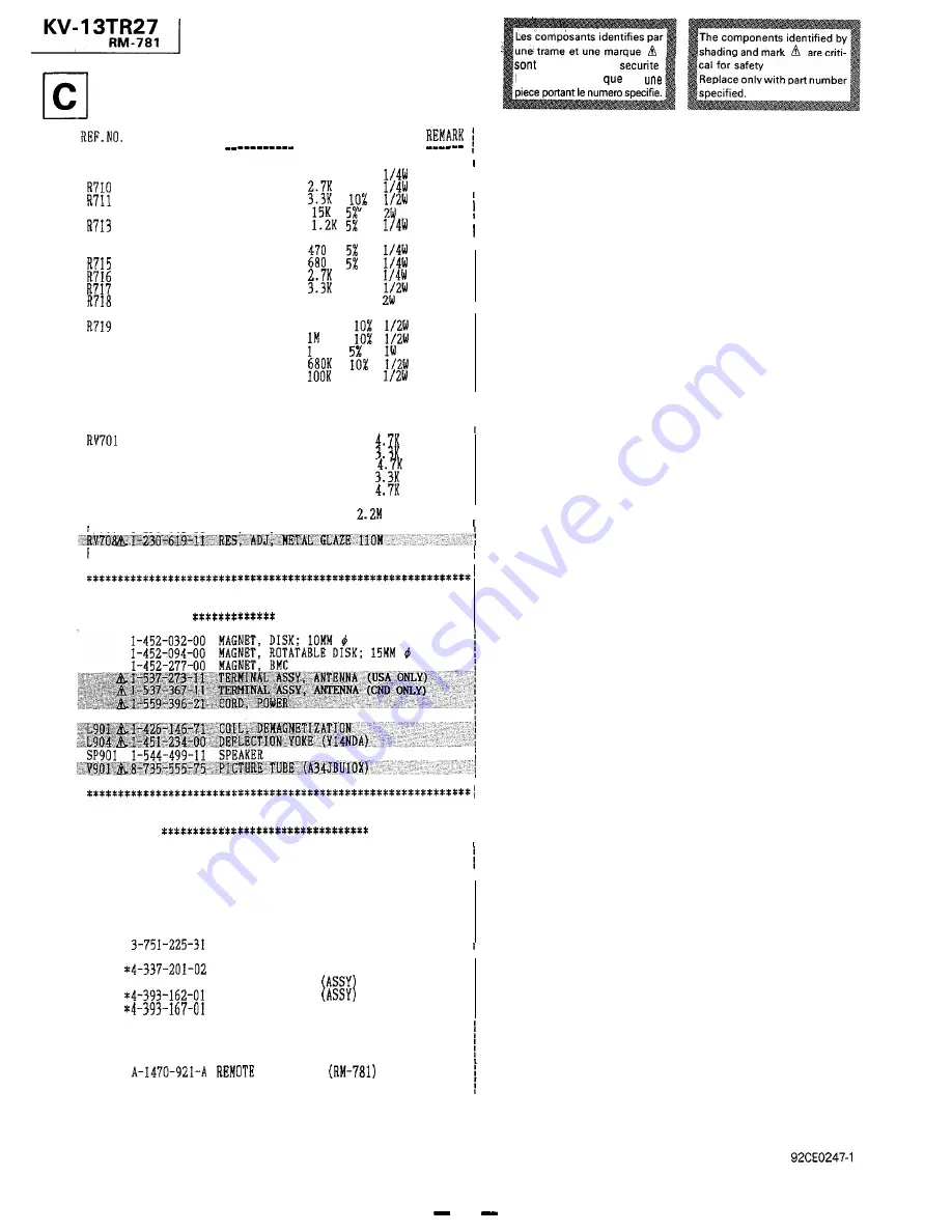 Sony KV-13TR27 Service Manual Download Page 29