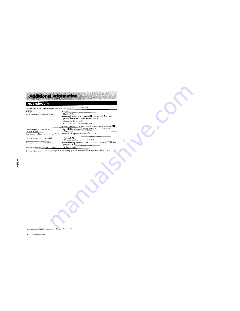 Sony KV-25K1A Service Manual Download Page 16