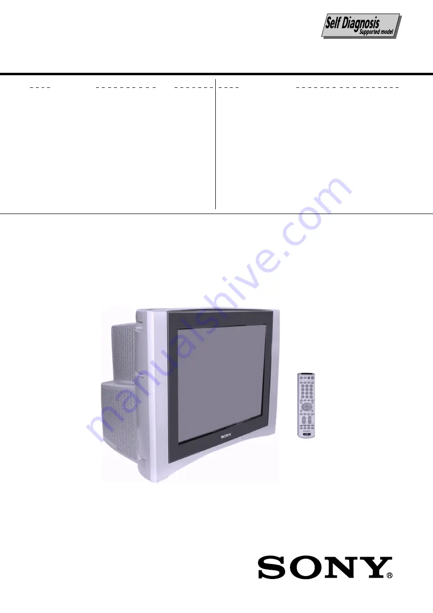 Sony KV-DR29M93 Скачать руководство пользователя страница 2