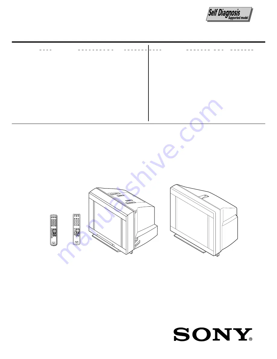 Sony KV-XA25M50 Service Manual Download Page 2