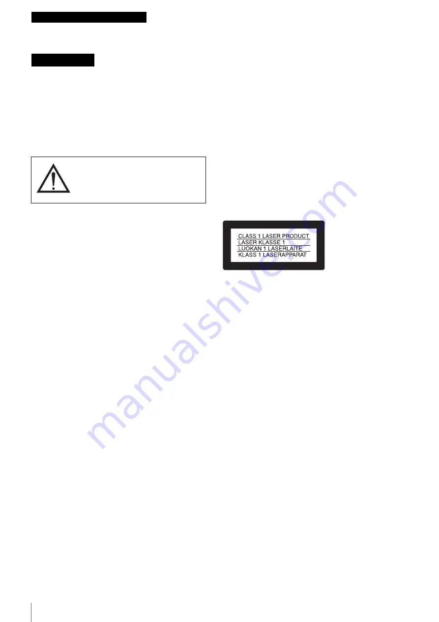 Sony LE-SP6800 Series Safety Manual Download Page 50