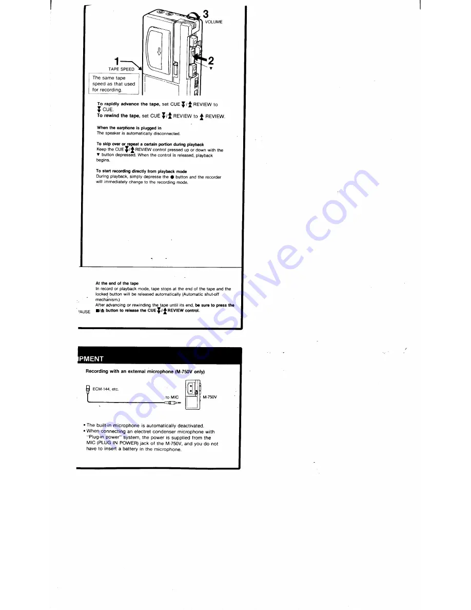 Sony M-740V Operating Instructions Download Page 4