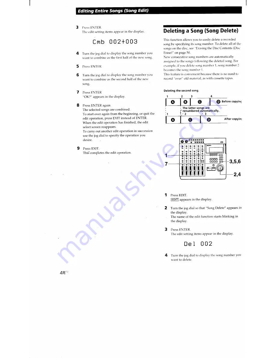 Sony MDM-X4 Operating Instructions Manual Download Page 48