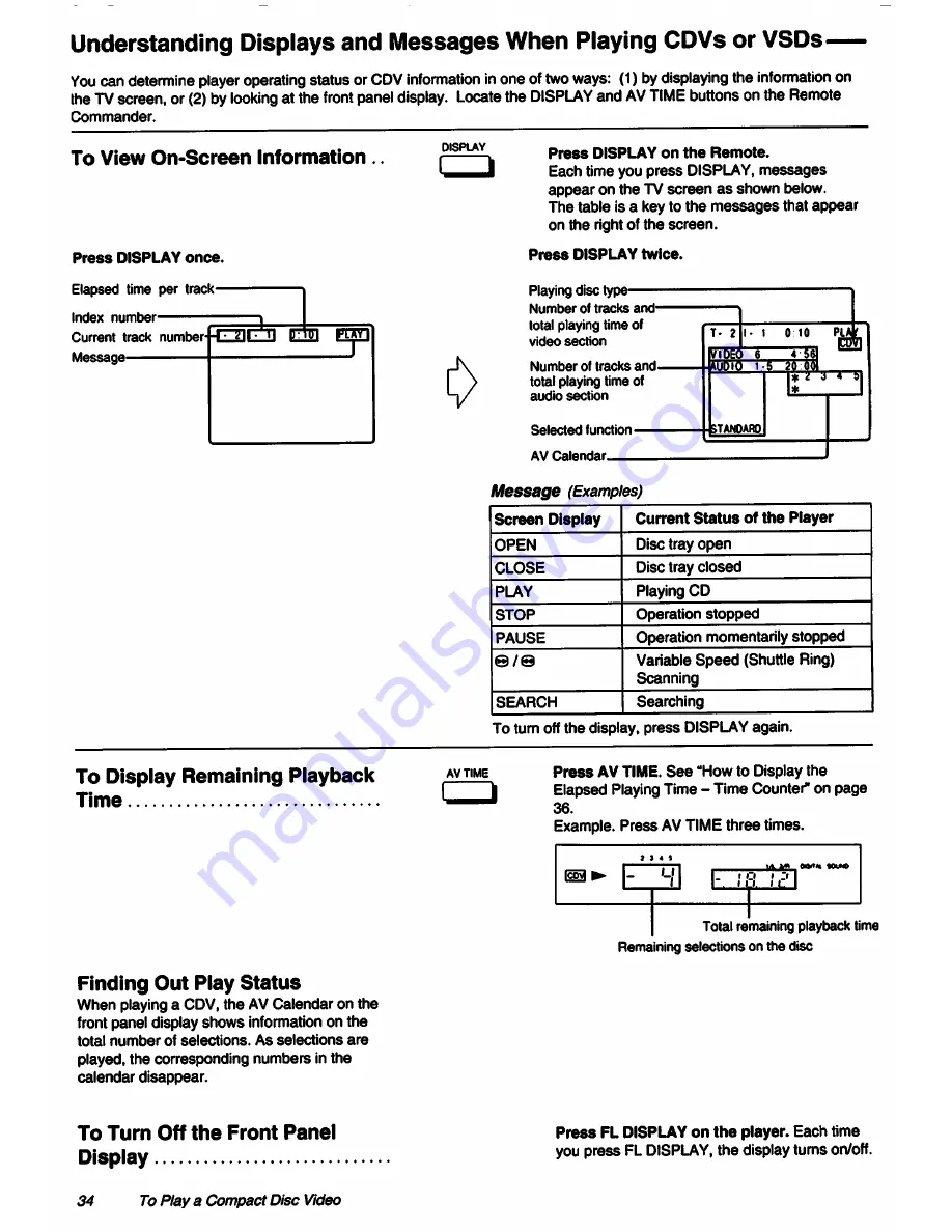 Sony MDP-600 Operating Instructions Manual Download Page 34