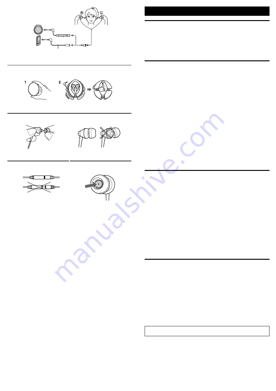 Sony MDR-EX75 Operating Instructions Download Page 2