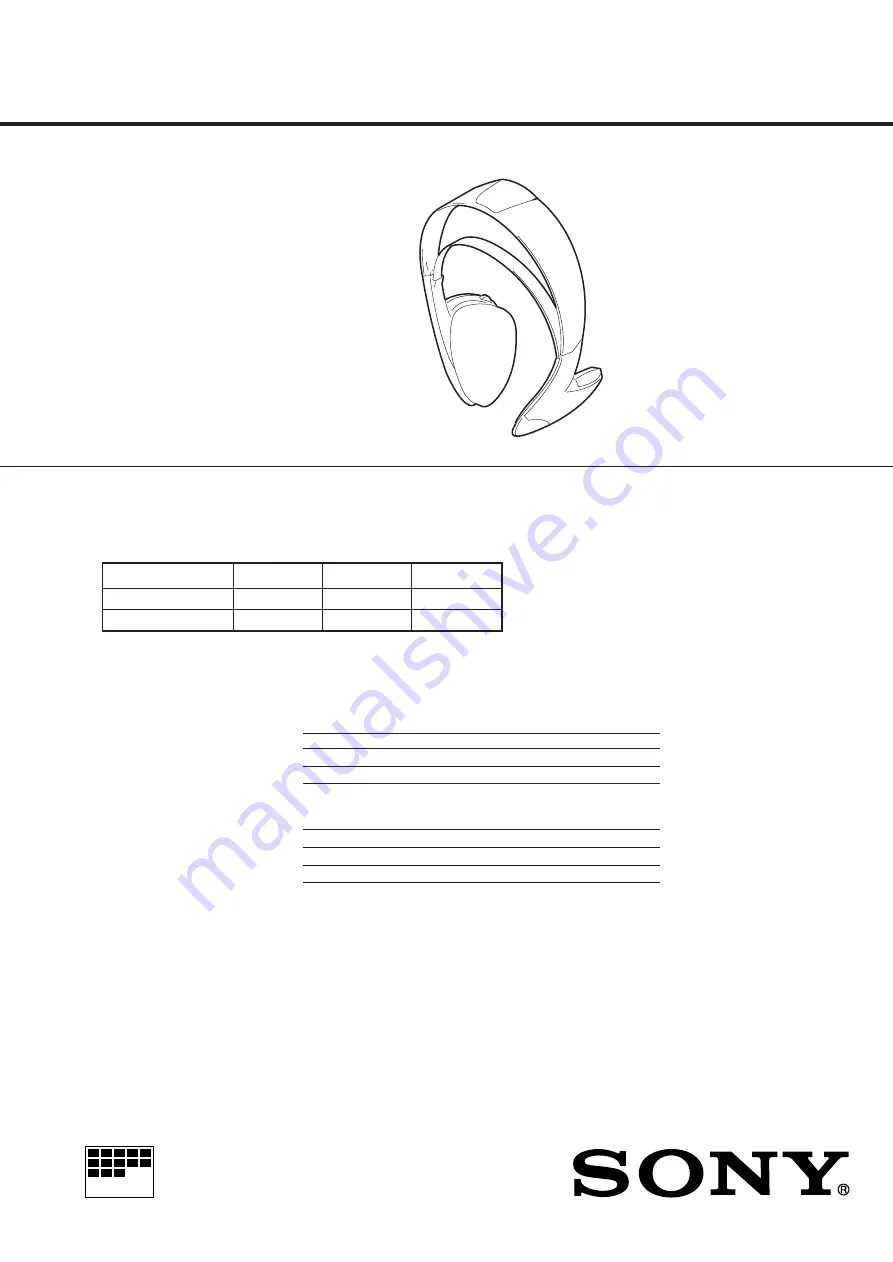 Sony MDR-IF230 Service Manual Download Page 1