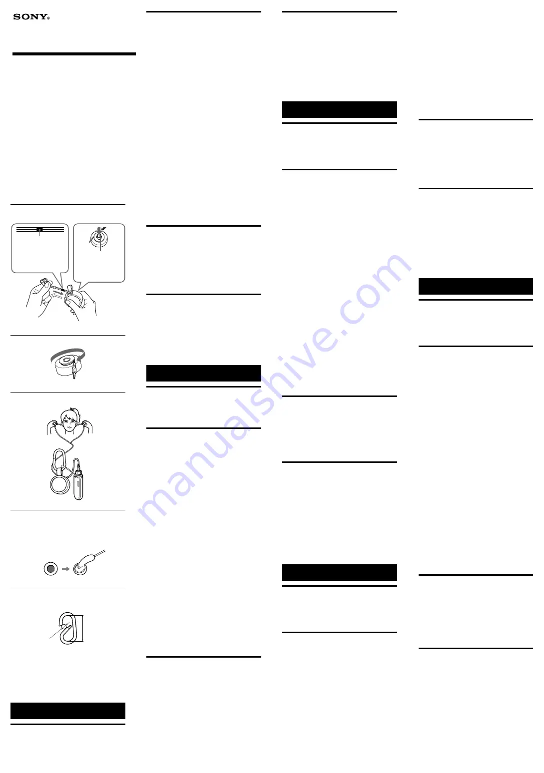 Sony MDR-KE30LW Operating Instructions Manual Download Page 5