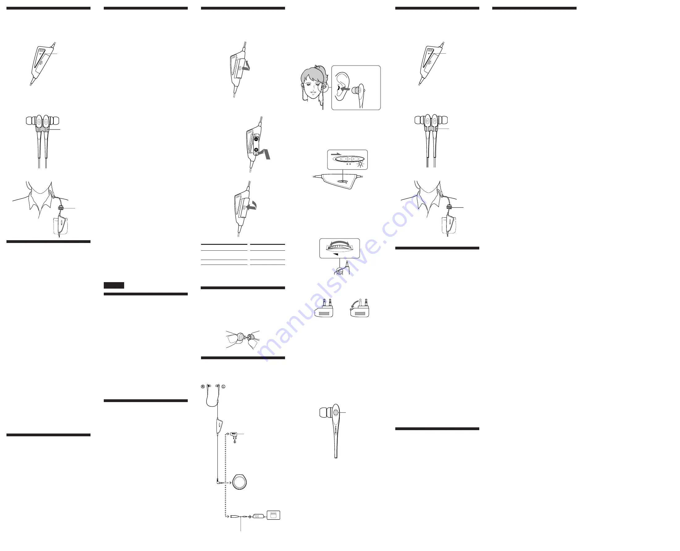 Sony MDR-NC11A - Noise Canceling Headphone Operating Instructions Download Page 2