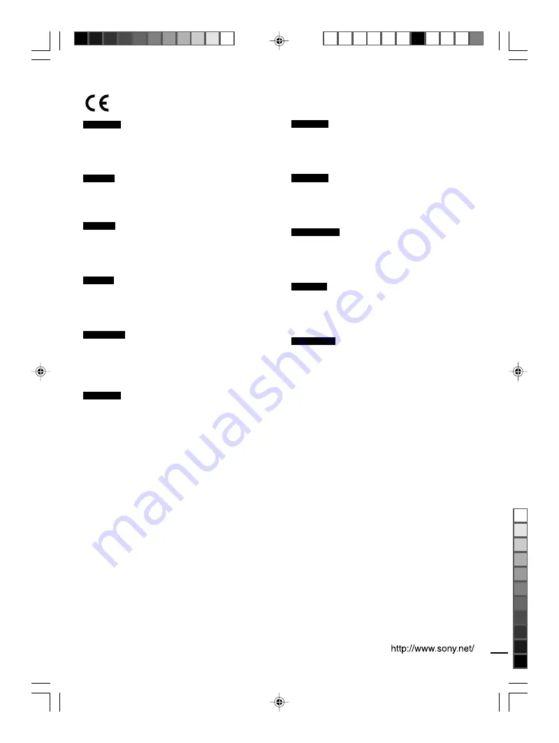 Sony MDR-RF885RK Operating Instructions Manual Download Page 16