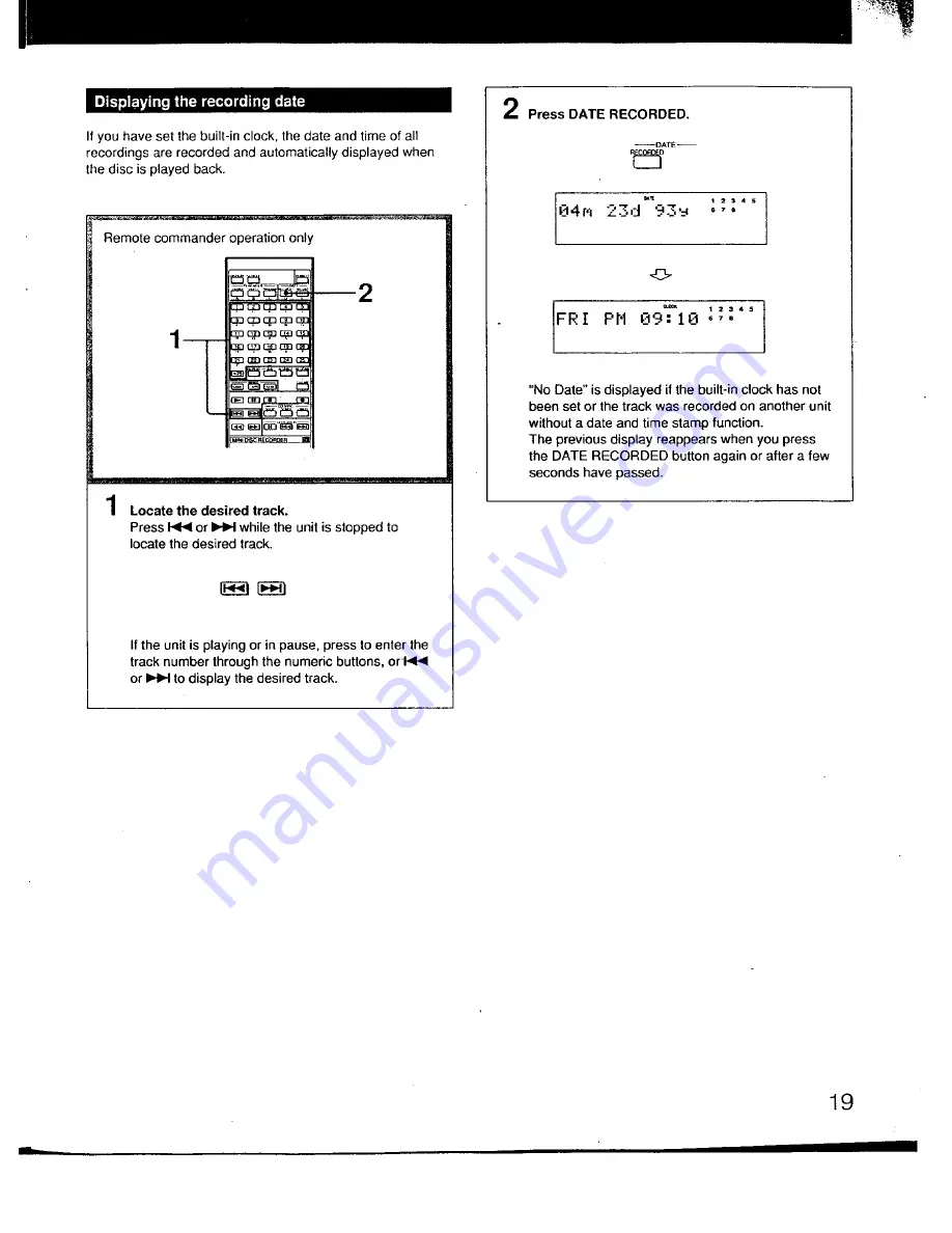 Sony MDS-101 Operating Instructions Manual Download Page 19