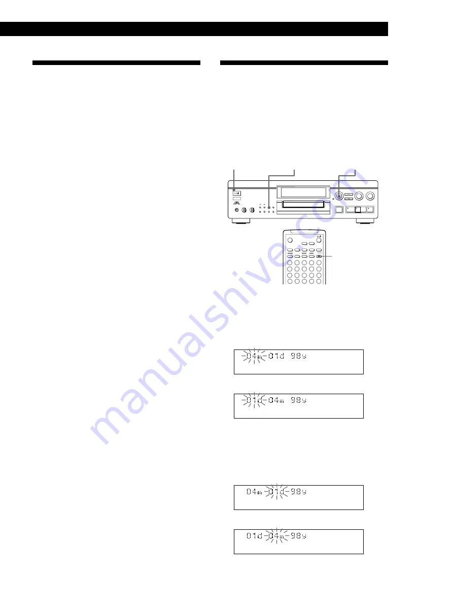 Sony MDS-JA20ES - Minidisc Deck Operating Instructions Manual Download Page 7