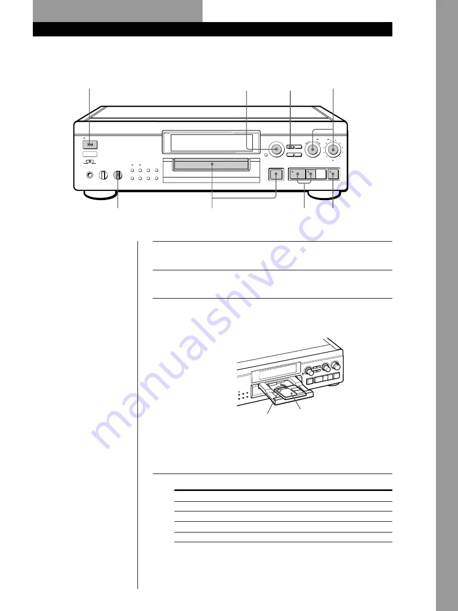 Sony MDS-JA20ES - Minidisc Deck Operating Instructions Manual Download Page 67