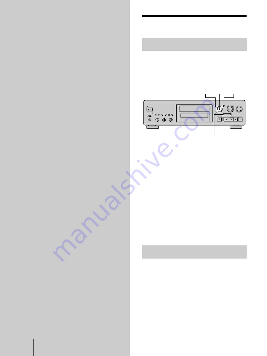 Sony MDS-JA333ES - Md Player Operating Instructions Manual Download Page 30