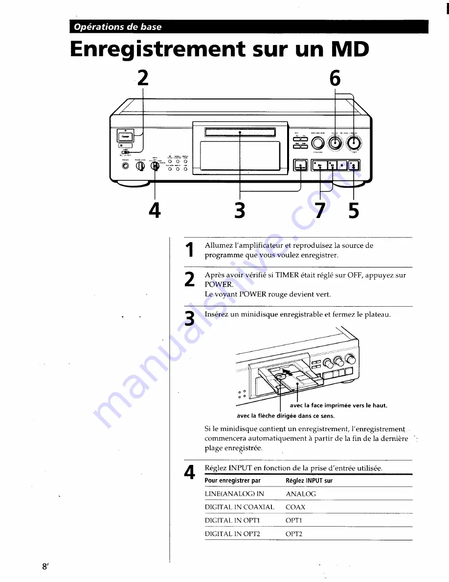 Sony MDS-JA50ES  / Mode d’emploi Скачать руководство пользователя страница 50